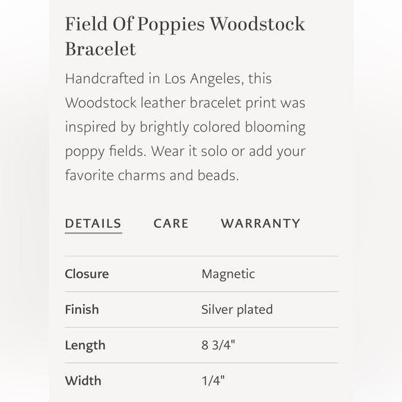 Brighton Field Of Poppies Woodstock Bracelet - Picture 3 of 4